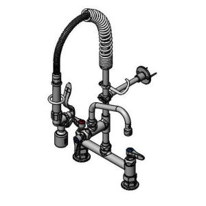 T&S MPY-8DLN-06 Mini Pre-Rinse Faucet unit, 6 Inch Swivel Nozzle, Lever Handles | AW4BUP