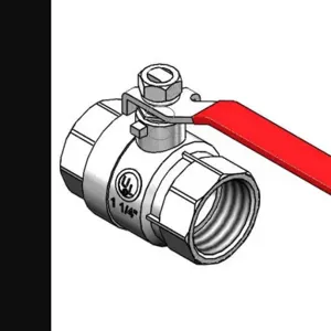 T&S AG-7F Gas Appliance Connectors, Gas Ball Valve, 1-1/4 Inch | AV3BBH