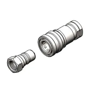 T&S AW-5A Water Appliance Connector, 1/4 Inch NPT Quick Disconnect, Stainless Steel | AV3LLM