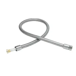 T&S B-0024-H2A Flexible Hose, Stainless Steel, Less Handle | AV3LQP