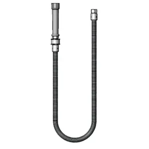 T&S B-0044-H-SWV Flexible Hose, Stainless Steel, 44 Inch, With Gray Handle And PRSV Swivel | AV3LRD