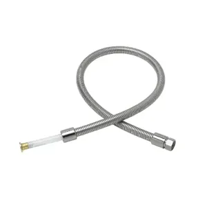 T&S B-0044-H2A Hose, 44 Inch Flexible Stainless Steel, Less Handle | CE4ZUP