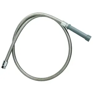 T&S B-0104-H Hose, 104 Inch, Flexible, Stainless Steel | AV3LVW