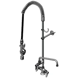 T&S B-0113-12CRBJSW Pre-Rinse Faucet Unit, With Cerama Cartridges, Swivel, Wall Bracket | AV3LYL