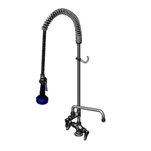 T&S B-0113-A12-08 Pre-Rinse Faucet Unit, Single Hole Base, 12 Inch ADF Nozzle, JeTSpray Valve | AV3LZA