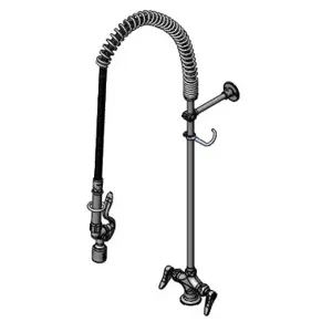 T&S B-0113-BC Pre-Rinse Faucet, Single Hole Base, Flex Lines, Low Flow Spray Valve | AV3MAB