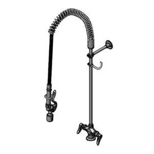 T&S B-0113-CR-BC Pre-Rinse Faucet Unit, Deck Mount, Low-Flow Spray Valve, Ceramas, EZ-Install | AV3MAP