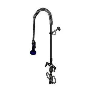 T&S B-0113-V-B08 Pre-Rinse Faucet, Spring Action, Single Hole Base, Flex Lines | AV3MBG