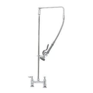 T&S B-0121 Pre-Rinse Faucet Unit, 8 Inch Deck Mount Base, 12 Inch Overhead Swivel Arm | AV3MBV