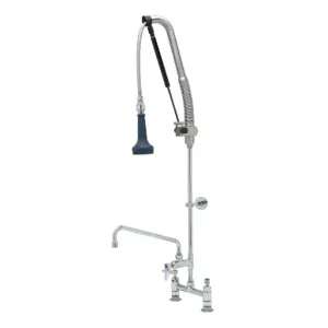 T&S B-0123-12-CRB8P Pre-Rinse Faucet Unit, Pull Down, With 12 Inch ADF, Cerama Cartridges | CE4ZVD