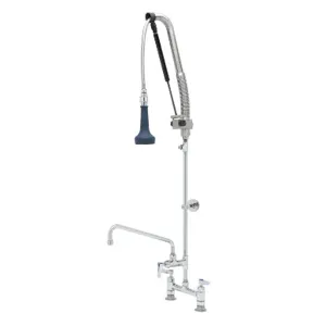 T&S B-0123-12CRB8TP Pre-Rinse Faucet Unit, Pull Down, With 12 Inch ADF, Cerama Cartridges | CE4ZVE