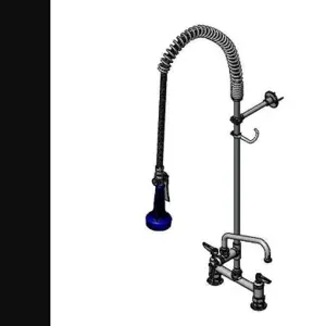 T&S B-0123-A08-B08C Pre-Rinse Faucet, Spring Action, 8 Inch Deck Mount, 8 Inch Add-On Faucet | AV3MCM