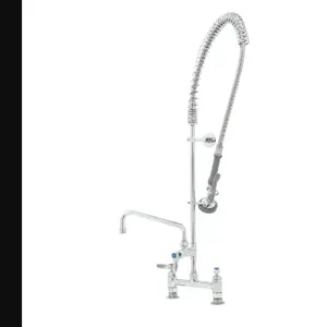 T&S B-0123-ADF10-B Pre-Rinse Faucet, Deck Mount Base, 8 Inch Centers, 10 Inch Add-On Faucet | AV3MDD