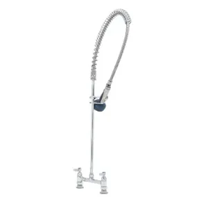 T&S B-0123-B08 Pre-Rinse Faucet Unit, 8 Inch Deck Mount, Overhead Spring, Spray Valve | AV3MDJ