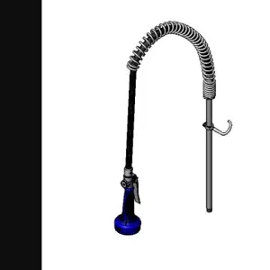 T&S B-0133-08C-LB Pre-Rinse Faucet Unit, 44 Inch Flex Hose, Spray Valve, Spring, 18 Inch Riser | AV3MFR