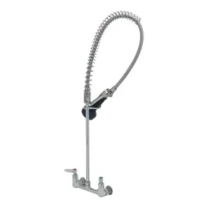 T&S B-0133-08C Pre-Rinse Faucet Unit, 8 Inch Wall Mt, 1/2 Inch NPT Female Inlet, 18 Inch Riser | AV3MFQ