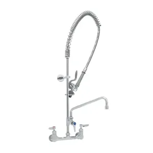 T&S B-0133-12-CR-BC Pre-Rinse Faucet Unit, With Ceramas, Wall Bracket, 12 Inch Swivel Nozzle | AV3MFX