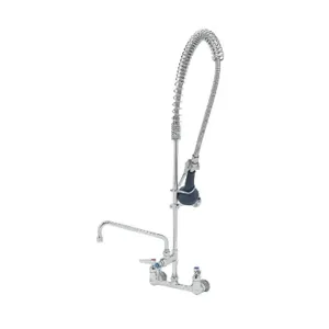 T&S B-0133-A10-B08 Pre-Rinse Faucet, Spring Action, 8 Inch Wall Mount Base, 10 Inch Add-On Nozzle | AV3MHG