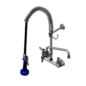 T&S B-0133-A12-B8CX Pre-Rinse Faucet Unit, 8 Inch Wall Mount, 1/2 Inch NPT Female Inlets | AV3MHN