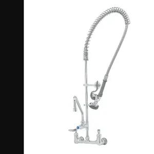 T&S B-0133-A16-CR-B Pre-Rinse Faucet Unit, 8 Inch Wall Mount, Add-On Faucet, 16 Inch Swing Nozzle | AV3MHW