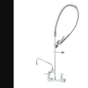 T&S B-0133-ADF12-BC Pre-Rinse Faucet Unit, 8 Inch Wall Mount, Add-On Faucet And 12 Inch Swing Nozzle | AV3MJJ