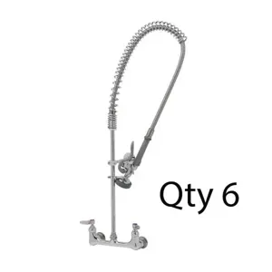 T&S B-0133-B-02-M Pre-Rinse Faucet Units, Pack of 6 | CE4ZVU