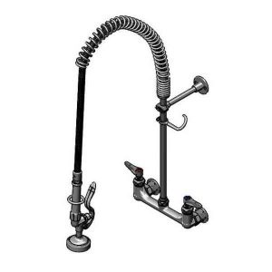 T&S B-0133-B-16R Pre-Rinse Faucet, Spring Action, Wall Mount Base, 8 Inch Centers, 16 Inch Riser | CE4ZVV