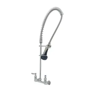 T&S B-0133-B08C Pre-Rinse Faucet, 8 Inch Wall Mount, Spray Valve, 1/2 Inch NPT Female Inlets | AV3MKD