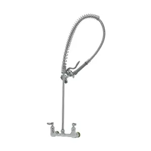 T&S B-0133-CC Pre-Rinse Faucet, Spring Action, Wall Mount Base, 8 Inch Centers | AV3MKW