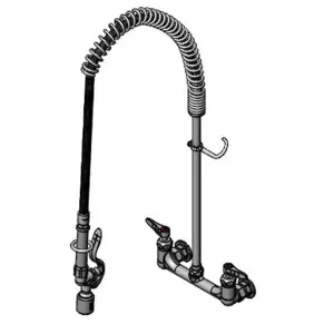 T&S B-0133-CR-C Pre-Rinse Faucet, Spring Action, Cerama Cartridge, Wall Mt, Spray Valve | AV3MLX