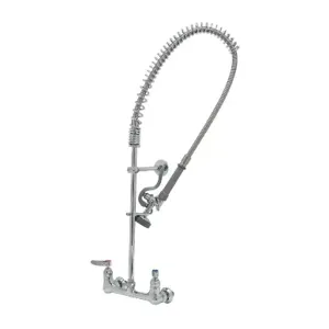 T&S B-0133-EE-B Pre-Rinse Faucet, Wall Mount, 8 Inch Centers, Wall Brkt, 1/2 Inch NPT Male Inlet | AV3MMD