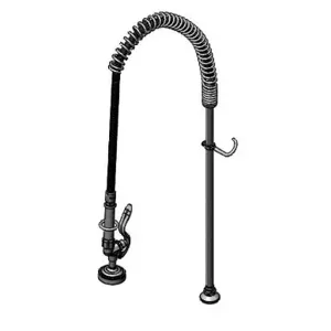 T&S B-0143-01 Pre-Rinse Riser Assembly, 44 Inch Flex Hose, 1/2 Inch NPSM Male Inlet | AV3MNB