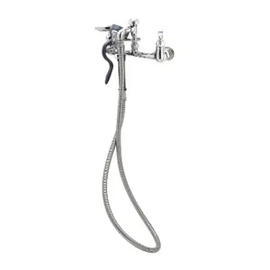 T&S B-0167 Spray Assembly, 8 Inch Wall Mt. Base Faucet, VB Outlet, Angled Spray Valve | AV3MPW