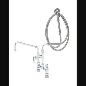 T&S B-0175-04 Pre-Rinse Faucet, 8 Inch Deck Mount Base, Add-On Faucet | AV3MQT