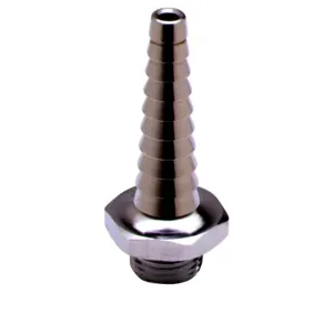 T&S B-0198 Outlet, Serrated Tip/Hose End, 3/8 Inch NPT Male Inlet | AV3MRW