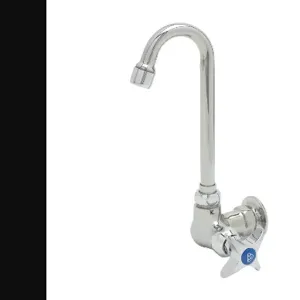 T&S B-0210-132X-WS Single Pantry Faucet, Single Hole, Wall Mount, 2-5/8 Inch Swivel Gooseneck | AV3MYN