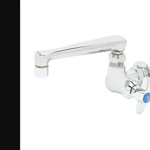 T&S B-0216 Single Pantry Faucet, Single Hole Base, Wall Mt., 6 Inch Cast Spout | AV3MYV