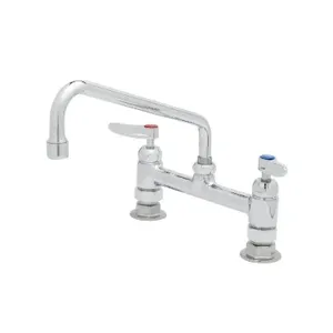 T&S B-0220-061XCRF1 Faucet, Deck Mount, Ceramas, 10 Inch Swing Nozzle, 1.0 GPM Aerator, Lever Handle | AV3MZB