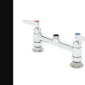 T&S B-0220-CR-LN Mixing Faucet, Deck Mt., 8 Inch, Ceramic Cartridges, Less Nozzle | AV3MZF