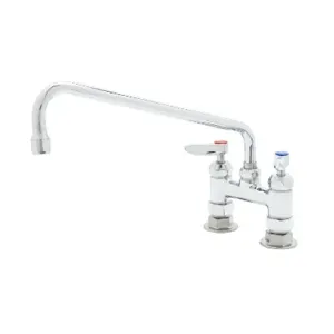 T&S B-0225-CR-K-F10 Faucet, 4 Inch, Deck Mount, Ceramas, 12 Inch Swing Nozzle | AV3NAN