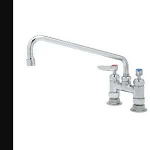 T&S B-0225-CR Double Pantry Faucet, Deck Mt., 4 Inch Centers, Cerama Cartridges | AV3NAM