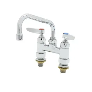 T&S B-0228-CC Double Pantry Faucet, Deck Mt., 4 Inch Centers, 6 Inch Swing Nozzle | AV3NBF