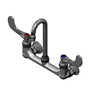 T&S B-0230-132XA-CR Faucet, 8 Inch Wall Mount, 1/2 Inch NPT Female Inlets, Ceramas | AV3NBP