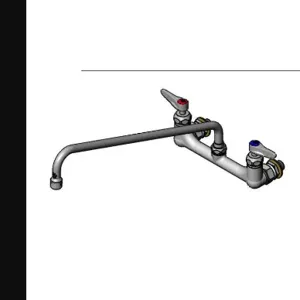 T&S B-0230-CC-CR Mixing Faucet, 8 Inch Wall Mt., 18 Inch Swing Nozzle, Ceramas | AV3NBY