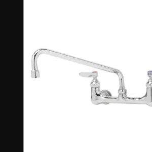 T&S B-0231-02 Faucet, 8 Inch, Wall Mt, 1/2 Inch NPT Elbows, 12 Inch Swing Nozzle, With Outlet | AV3NCV