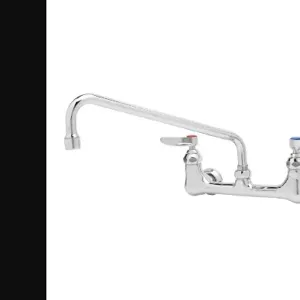 T&S B-0231-EE Double Pantry Faucet, Wall Mt., 8 Inch Centers, 12 Inch Swing Nozzle | AV3NDM