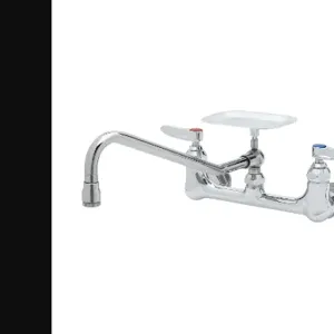 T&S B-0233-03 Double Pantry Faucet, Wall Mt., 8 Inch Centers, 12 Inch Swing Nozzle | AV3NEK