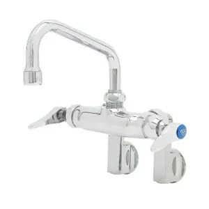 T&S B-0237 Double Pantry Faucet, Wall Mt., Adjustable Centers, 6 Inch Swing Nozzle | AV3NFC