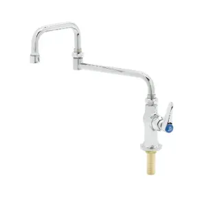 T&S B-0256 Single Pantry Faucet, Deck Mount, 15 Inch Double-Joint Swing Nozzle | AV3NFX