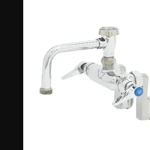 T&S B-0259 Adjustable Wall Mount Faucet, Vacuum Breaker Swivel Nozzle | AV3NFZ